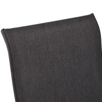 Outsunny Ensemble salon de jardin 5 pièces : 2 chaises longues inclinables, 2 repose-pied amovibles + table basse métal époxy textilène noir(m-6)