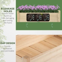 Outsunny 2-Piece Raised Beds for Garden, Wooden Raised Planters with Legs and Drainage Holes for Flower Vegetable Herb Grow, 86L x 85W x 72Hcm(m-6)