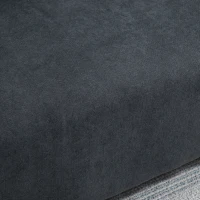 HOMCOM Canapé 2 Places Design scandinave dim. 145L x 76l x 88H cm Pieds Bois Massif Tissu Gris foncé(m-8)