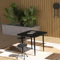 Outsunny Set of Four Folding Carry Stools - Charcoal Grey(m-9)
