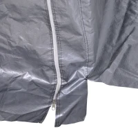 Outsunny Casetta da Giardino e Tenda Garage 2x2m per Auto e Bici, Acciaio e Copertura Anti-UV, Grigio(m-9)