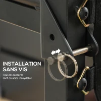 SPORTNOW Barre de tractions chaise romaine pliable pour l'entraînement à la maison 99L x 79l x 127-223H cm acier noir et rouge(m-7)