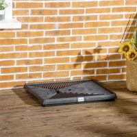 PawHut Litière Bacs à litières pour chiens Gazon synthétique  Toilettes Chien Portables à pelouse tiroir à déjection 63L x 51l x 6H cm Noir Vert(m-7)