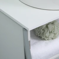 kleankin Mueble para Debajo del Lavabo con 2 Puertas y Estante Interior Ajustable Estilo Moderno 60x30x60 cm Blanco(m-9)