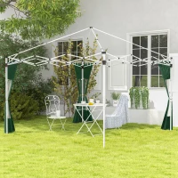 Outsunny Set of Two 295cm Replacement Canopy Walls - Green(m-10)