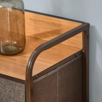 HOMCOM Cómoda para Dormitorio con 7 Cajones Plegables Parte Superior de Madera y Marco Metálico 80x29x78,5 cm Multicolor(m-8)