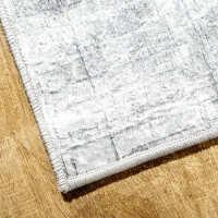 HOMCOM Grey Rug, Modern Abstract Area Rugs, Decorative Carpet for Living Room, Bedroom, Dining Room, 150 x 80cm(m-9)
