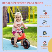 AIYAPLAY Bicicleta sin Pedales para Niños de + 18 Meses Triciclo Infantil con Sillín Ajustable en 30-36,5 cm 66,5x34x46,5 cm Rojo(m-7)