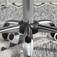 HOMCOM Lot de 2 tabourets massage à roulettes réglable en hauteur pivotant 360° assise synthétique capitonnée noire(m-8)