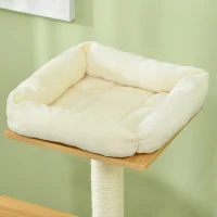 PawHut Cat Tree with Scratching Posts, Cat House, Cat Bed, Perches, 59.5 x 39.5 x 114cm - Oak Tone(m-7)