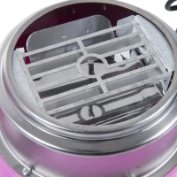 HOMCOM Máquina de Algodón de Azúcar de Uso doméstico de Polipropileno Acero Inox. y Aluminio 450W-550W 27x26x18 cm Rosa(m-8)