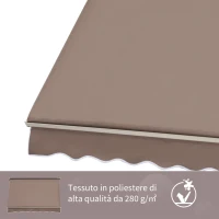 Outsunny Tenda da Sole a Caduta con Rullo Avvolgibile e Angolazione Regolabile 0-120°, 180×70cm, Marrone(m-6)