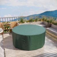 Outsunny Garden Patio Large Furniture Set Round Cover 600D Oxford Waterproof, Ф193 x 80H cm, Green(m-2)