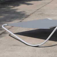 Outsunny Rocking Sun Lounger, Double Garden Lounger Sunbed with Headrest Pillows, Texteline Outdoor Rocking Chair Swing Hammock Daybed with Metal Frame for Patio, Terrace, 212 x 175 x 60 cm, Grey(m-9)