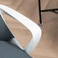 HOMCOM Sedia da Ufficio Ergonomica con Altezza Regolabile, Funzione Dondolo e Tessuto a Rete, Grigio(m-8)