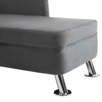 HOMCOM Sillón Relax con Cojín Almohada de Esponja Tapizado en Felpa 160x56x75cm(m-7)