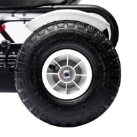 HOMCOM Go Kart a Pedales para Niños con Asiento Ajustable Neumáticos de Goma Freno de Mano Carga 50 kg 121x58x61 cm Blanco(m-8)