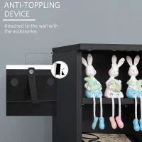 HOMCOM 204 CD Media Display Shelf Unit Set of 2 Blu-Ray Tower Rack w/ Adjustable Shelves Bookcase Storage Organiser, Black(m-7)