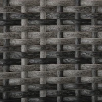 Outsunny 3 Pieces Rattan Bistro Set, Wicker Garden Furniture Set with 2-Tier Coffee Table and Chairs, Washable Cushions, for Outdoor Patio Balcony, Mixed Grey(m-8)