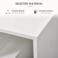 HOMCOM Side Table, 3 Tier End Table with Open Storage Shelves for Living Room, Bedroom, Set of 2, White(m-5)