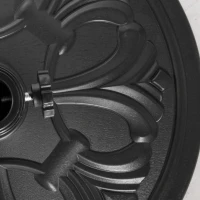 Outsunny Base per Ombrellone Rotonda Ø48x34 cm in Plastica da 13kg per Pali da Ø35/38/48 mm, Nero(m-9)