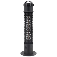 Outsunny Table Top Patio Tower Heater with Cool Touch Felt Mesh Cover, 1.2kW Infrared Outdoor Electric Heater with IP54 Rated Weather Resistance, Tip Over Safety Switch, 1.8 m Power Cord, Φ20 x 65 cm(m-11)