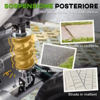 AIYAPLAY Moto Elettrica per Bambini con Rotelle e Indicatore di Carica, in PP e Metallo, 107x56x70 cm, Verde(m-8)