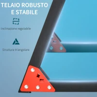 HOMCOM Dip Station per Allenamento Casa o Palestra, Stazione Fitness in Acciaio, 83x72x98cm - Rosso e Nero(m-4)