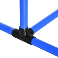 PawHut Set de Entrenamiento de Agilidad para Perros 4 Piezas Obstáculos Vallas de Salto con Altura Ajustable 99x65x94 cm Azul(m-9)