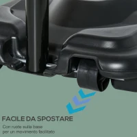 HOMCOM Canestro da Basket Altezza Regolabile in Acciaio con Base 112 × 74 × 365cm(m-7)