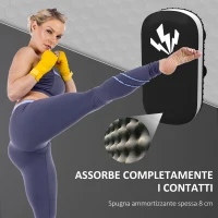 SPORTNOW Colpitore Boxe e Muay Thai Imbottito per Braccio, in PU e EPE, 38x20x18 cm, Nero(m-4)