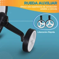 HOMCOM Bicicleta de Equilibrio con Pedales y Ruedas Entrenamiento Extraíbles de Asiento Regulable 33-38cm Niños +24 Meses Carga 25kg Negro(m-5)