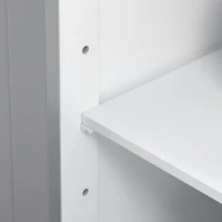 kleankin Tall Bathroom Cabinet Free Standing Slimline Cupboard Tallboy Unit Storage Organiser for Bathroom, Living Room, Kitchen(m-9)