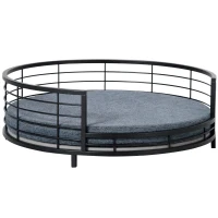PawHut Raised Pet Bed, with Soft Cushion, for Small Dogs - Black(m-11)