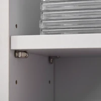 HOMCOM 2 Estanterías para CD o DVD con 12 Compartimentos para 204 CD's y Estante Ajustable 21x22,5x88,5 cm Blanco(m-9)