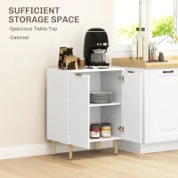 HOMCOM Adjustable Shelf Sideboard - White(m-4)