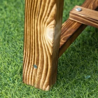 Outsunny 1 Piece 2-seater Outdoor Indoor Wooden Garden Bench Fir Patio Loveseat, 110L x 38W x 35Hcm, Carbonised(m-9)