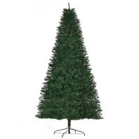 HOMCOM Árbol de Navidad Artificial 240 cm con 1499 Ramas con 2 Tipos de Puntas Decoración Navideña de Interior Verde(m-10)