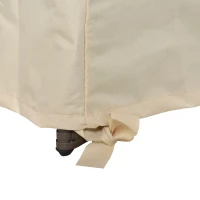 Outsunny 600D Oxford Cloth Garden Furniture Cover Waterproof, 3 Seater Sofa Protector for Patio, Outdoor, Beige, 218 x 111 x 63-101 cm(m-7)