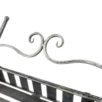 Outsunny Fioriera da Balcone a 3 Ripiani con 2 Ruote, Porta Piante per Giardino in Metallo 53x39x78cm Nero(m-9)