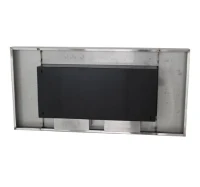 Chimenea de Pared Bioetanol 110x54x14'5cm Acero Inoxidable 2 Quemadores Gel Bioetanol Etanol(m-5)