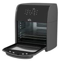 HOMCOM Digital Air Fryer with 8 Preset Modes, Rapid Air Circulation, 12L Air Fryer Oven with Memory Function, 1800W, Grey(m-11)