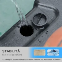 HOMCOM Canestro da Basket Altezza Regolabile in Acciaio con Base 112 × 74 × 365cm(m-6)