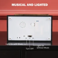 HOMCOM Christmas Snow Globe Lantern with Lights, Musical Snow Globe with Swirling Glitter, Battery Operated Musical Christmas Decoration for Holiday Party Gift, Bronze Tone(m-4)