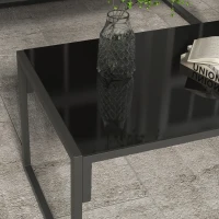 Outsunny Four-Piece Relaxed Back Garden Dining Set - Black/Grey(m-8)