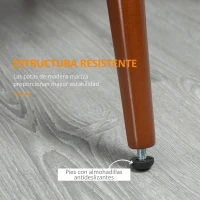 HOMCOM Set de 2 Sillas de Comedor Modernas con Asiento Tapizado en Cuero Sintético y Patas de Acero 50,5x59x82 cm Negro(m-6)