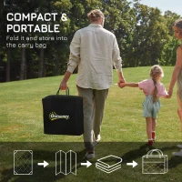 Outsunny Plastic Straw Reversible RV Outdoor Rug with Carry Bag, 182 x 274cm, Brown and Cream(m-4)