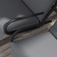 Outsunny Two-Seat Garden Swing Chair, with Protective Canopy - Grey(m-9)