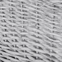 Pawhut Wicker Dog Cat Bed Kitten Lounger  Pet Bed Rattan Willow Basket Soft Cushion Lightweight 69 x 42 x 33 cm Grey(m-8)