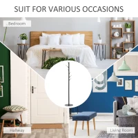 HOMCOM 174cm Free Standing Coat Rack Stand with 6 Hooks Clothes Tree Hat Display Hall Tree Hanger Hanging Organizer for Hallway Bedroom Living Room Black(m-6)